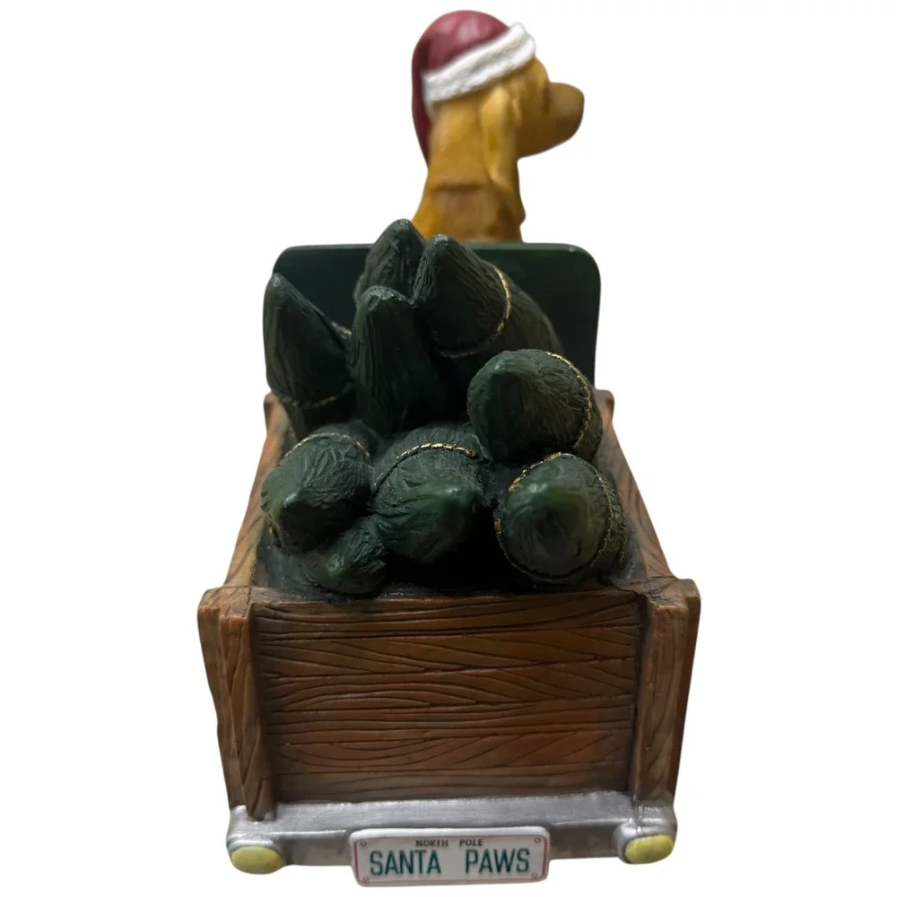 Holiday Christmas Santa Hat Yellow Lab Hound Dog Red Truck Tree Figurine‎